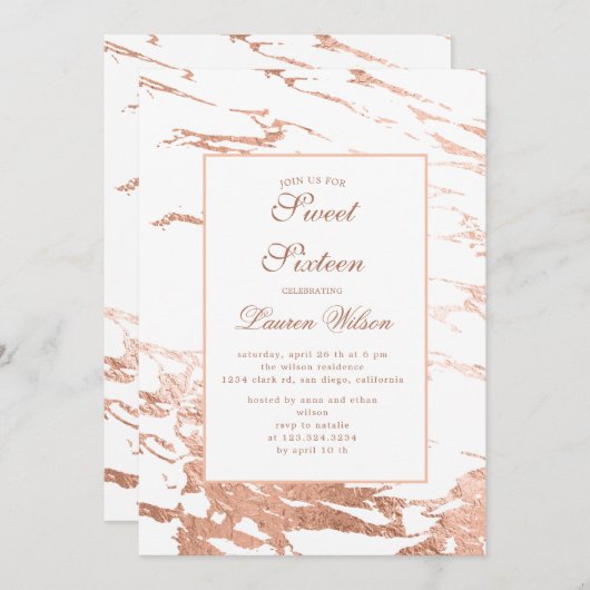 roos goudfoliën kaart (Voorkant / Achterkant)