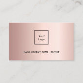 Roos goudfoto QR-code elegant vrouw Visitekaartje (Voorkant)