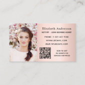 Roos goudfoto QR logo Visitekaartje (Achterkant)