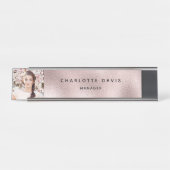 Roos goudfotografie modern bureau naambordje (Voorkant)