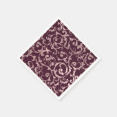 Roos goudframbozen Wijn Modern Elegant Wedding Servet (Hoek)