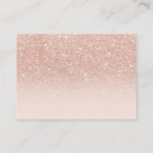 Roos goudfuif roze ombre diaper raffinage informatiekaartje (Achterkant)