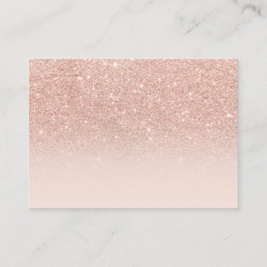 Roos goudfuif roze ombre diaper raffinage informatiekaartje (Achterkant)