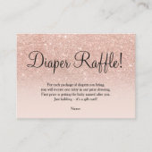 Roos goudfuif roze ombre diaper raffinage informatiekaartje (Voorkant)