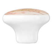 Roos Goudgeel Metallic Marmer Trendy Keramische Knop (Zijkant)