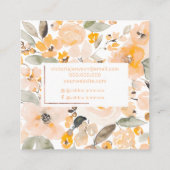 Roos Goudgele waterverf chic make-up Vierkante Visitekaartje (Achterkant)