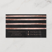 Roos goudgeo-chalkboardhaar make-up typografie visitekaartje (Achterkant)