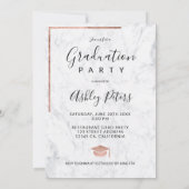 Roos goudglitter afstuderen foto pet afstuderen kaart (Achterkant)