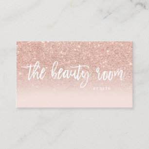 Roos goudglitter blush visitekaartje