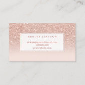 Roos goudglitter blush  visitekaartje (Achterkant)