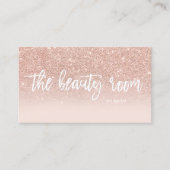 Roos goudglitter blush  visitekaartje (Voorkant)