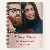 Roos goudglitter bruid notitieboek (Voorkant)