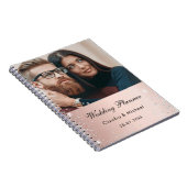 Roos goudglitter bruid notitieboek (Rechterzijde)