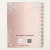 Roos goudglitter bruid planner (Achterkant)
