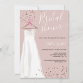 Roos goudglitter bruiloft vrijgezellenfeest kaart (Voorkant)