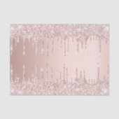 Roos goudglitter druppelt roze luxe luxe tissuepapier (Voorkant)