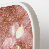 Roos goudglitter elegant, monogrammen pickleball paddle (Links Detail)