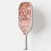 Roos goudglitter elegant, monogrammen pickleball paddle (Links)