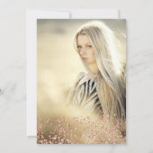 Roos goudglitter foto tiara Quinceañera Kaart (Achterkant)