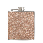 Roos Goudglitter glans Heupfles (Voorkant)