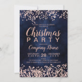 Roos goudglitter - kerstfeest kaart (Voorkant)