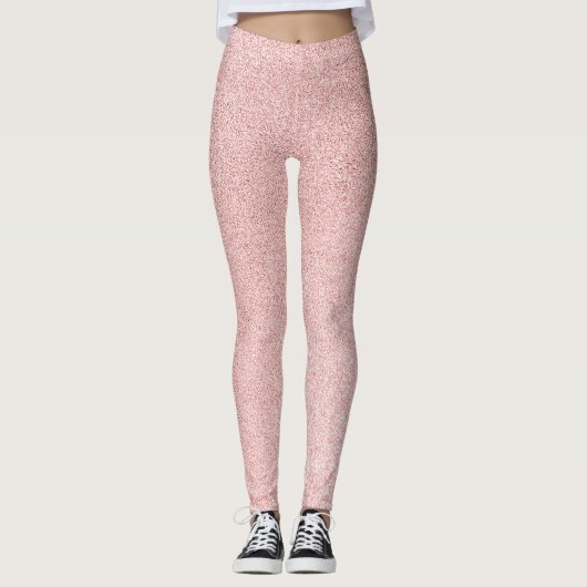 Roos goudglitter leggings (Voorkant)