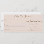 Roos goudglitter make-up salon cadeaubon (Achterkant)