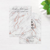 Roos goudglitter marmer luxearning display visitekaartje (Bureau)