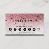 Roos goudglitter-marmer met een bewerkbare trouwer visitekaartje (Voorkant)