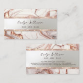 roos goudglitter marmer visitekaartje (Voorkant / Achterkant)