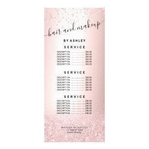 roos goudglitter metalen sparkle confetti price reclamekaart