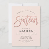 Roos goudglitter modern zoet 16 jaar oud (Voorkant)