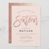 Roos goudglitter modern zoet 16 jaar oud (Voorkant / Achterkant)