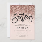 Roos goudglitter modern zoet 16 jaar oud (Voorkant)