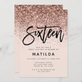 Roos goudglitter modern zoet 16 jaar oud (Voorkant / Achterkant)