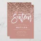 Roos goudglitter modern zoet 16 jaar oud (Voorkant / Achterkant)