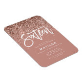 Roos goudglitter modern zoet 16 jaar oud magneet (Rechterzijde)