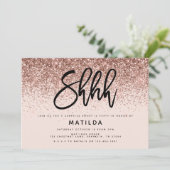 Roos goudglitter moderne verrassing (Staand voorkant)