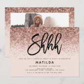 Roos goudglitter moderne verrassing (Voorkant / Achterkant)