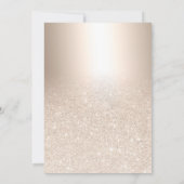 Roos goudglitter ombre foliejurk Vrijgezellenfeest Kaart (Achterkant)