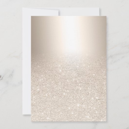 Roos goudglitter ombre foliejurk Vrijgezellenfeest Kaart (Achterkant)