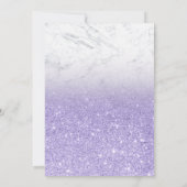 Roos goudglitter ombre paarse chic Sweet 16 Kaart (Achterkant)