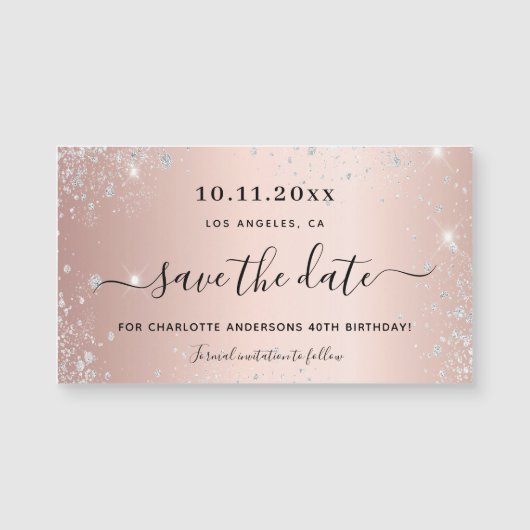 Roos goudglitter op de geboorte, met uitzondering (Voorkant)