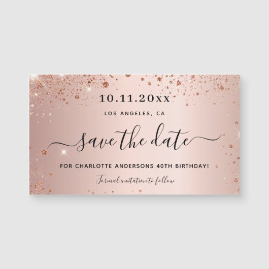 Roos goudglitter op de geboorte, met uitzondering (Voorkant)