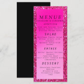 Roos goudglitter Pearls Menu (Voorkant / Achterkant)