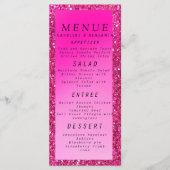 Roos goudglitter Pearls Menu (Voorkant)