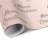 Roos goudglitter roze zilversparren cadeaupapier (Rol Hoek)