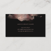 Roos goudglitter salon make-up artiest visitekaartje (Achterkant)