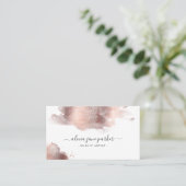 Roos goudglitter salon makeup busine visitekaartje (Staand voorkant)