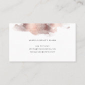 Roos goudglitter salon makeup busine visitekaartje (Achterkant)